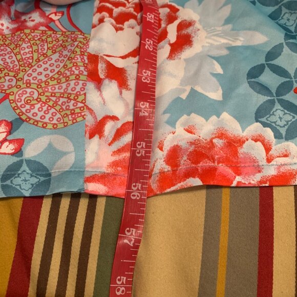 Natori Women's Kaftan Floral Kimono Vibrant Blue Multicolor Sz Large Boho Lounge - Picture 10 of 13